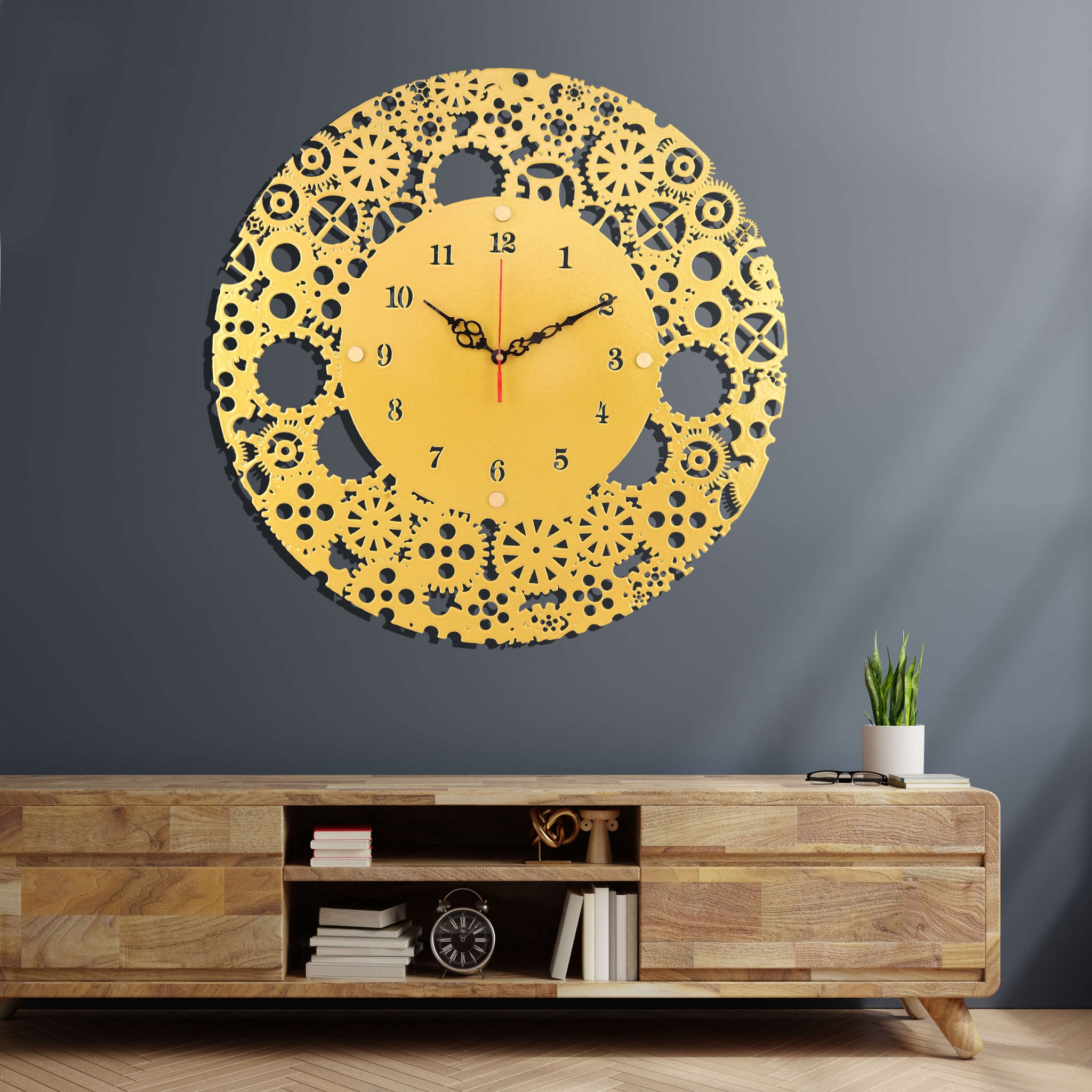 Generic Engineer Designing Metal Wall Clock